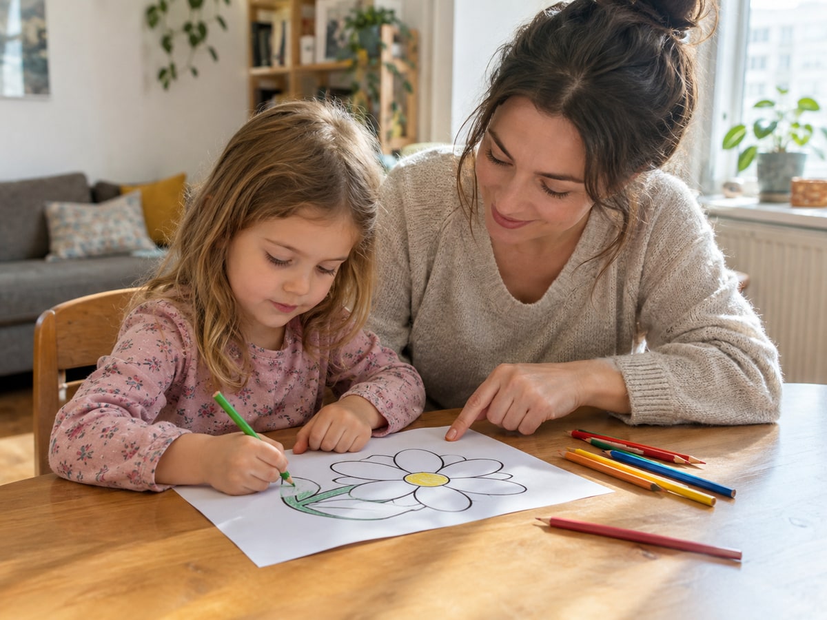 Что распечатать детям 4–5 лет: крупные контуры и одна инструкция