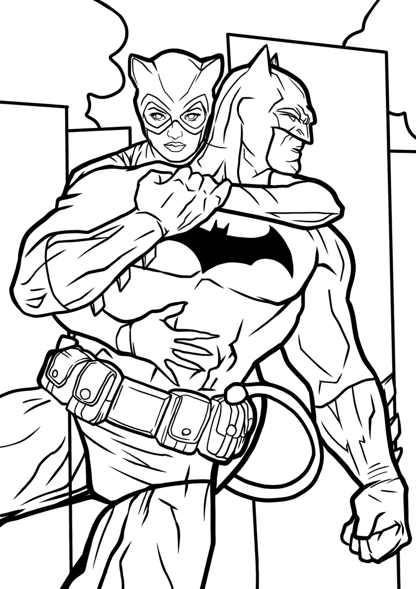 Бетмен раскраска 22