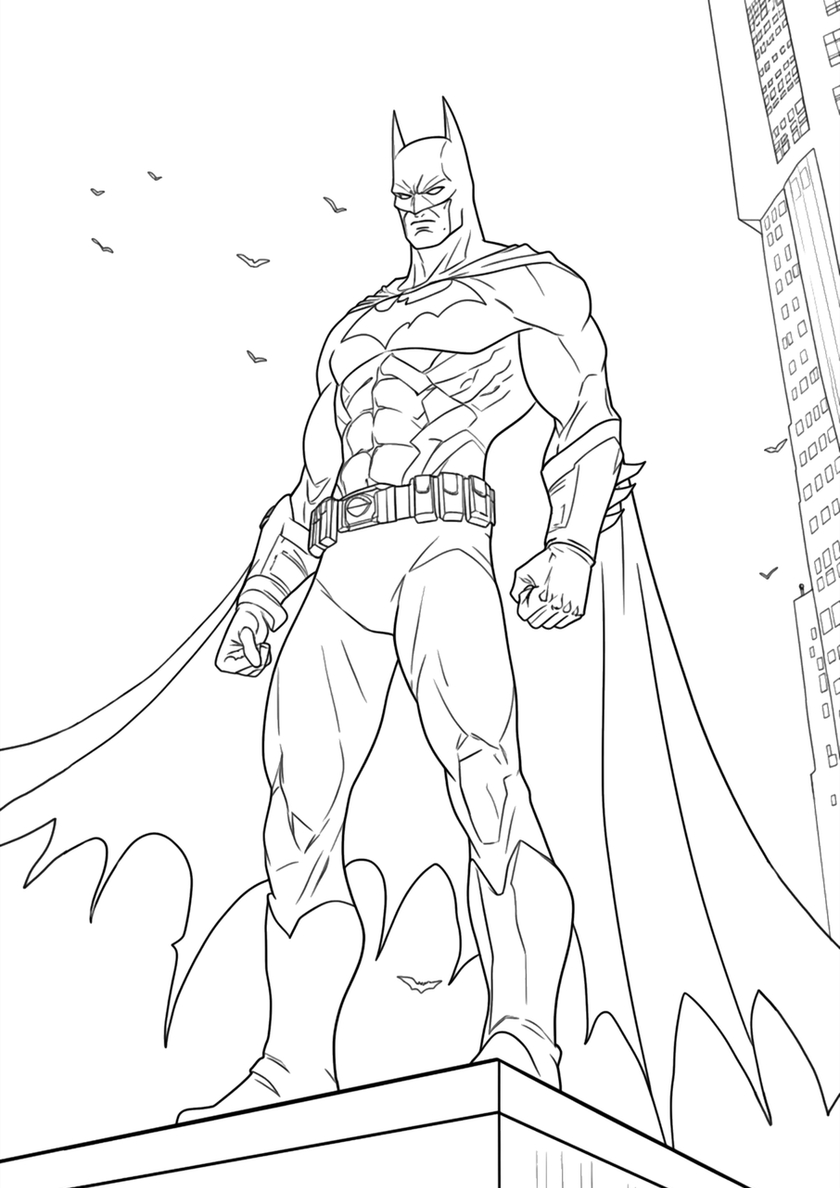 Бетмен раскраска 32