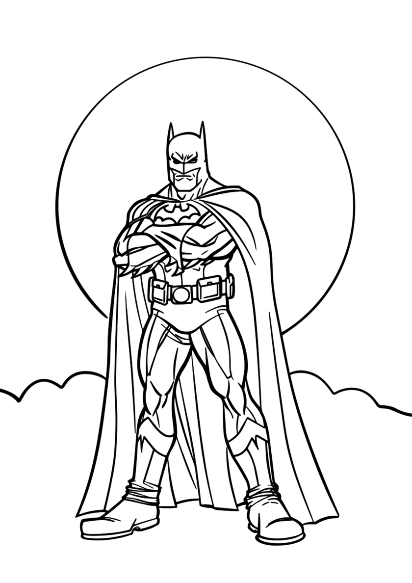 Бетмен раскраска 36