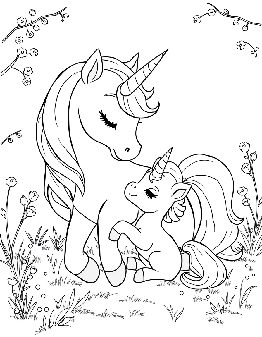 Раскраски: Единороги — превью