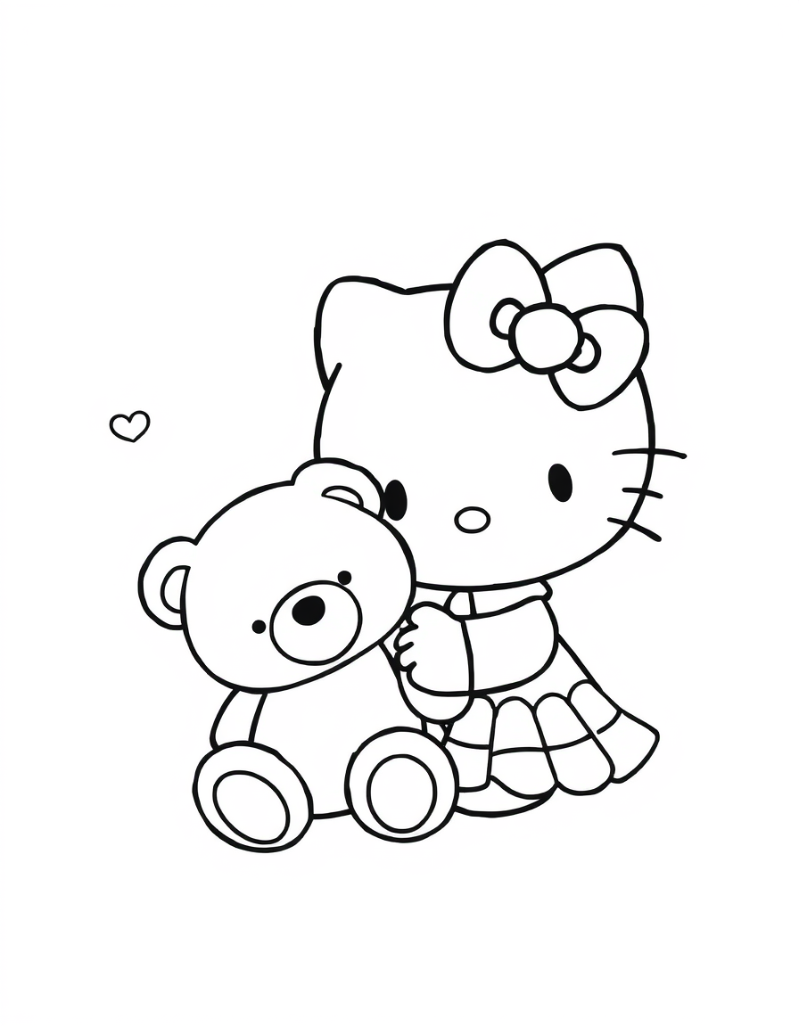 Хелло Китти раскраска 2