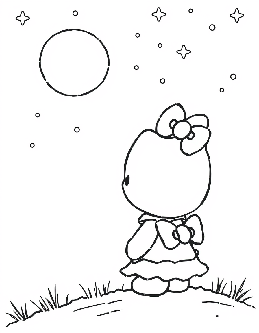 Хелло Китти раскраска 3