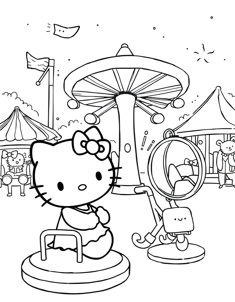Хелло Китти раскраска 4