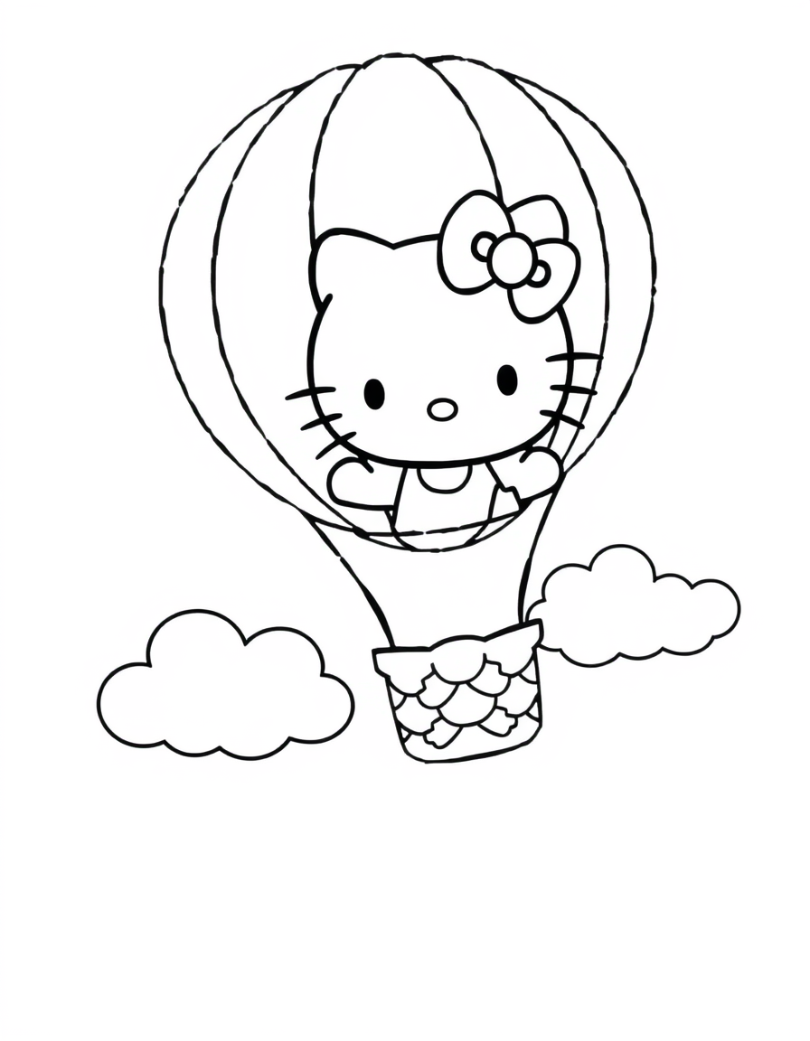 Хелло Китти раскраска 7