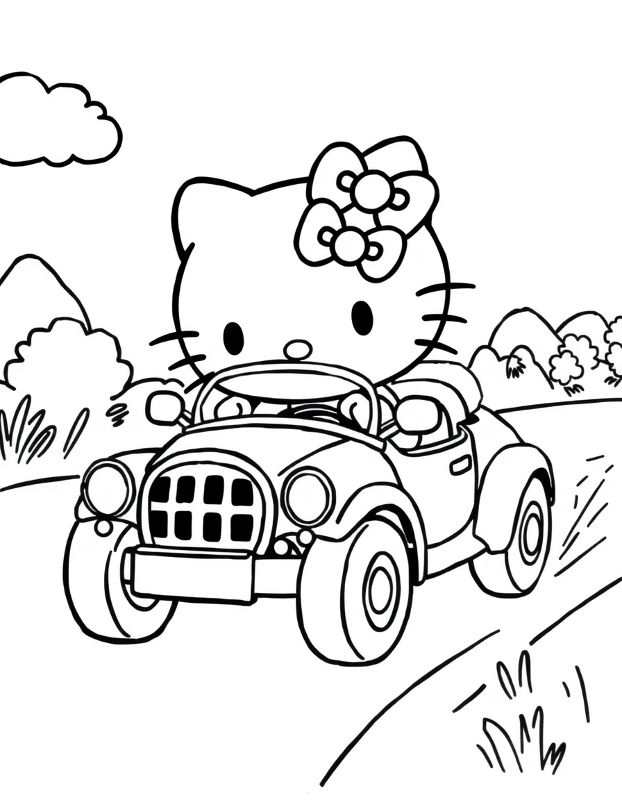 Хелло Китти раскраска 10
