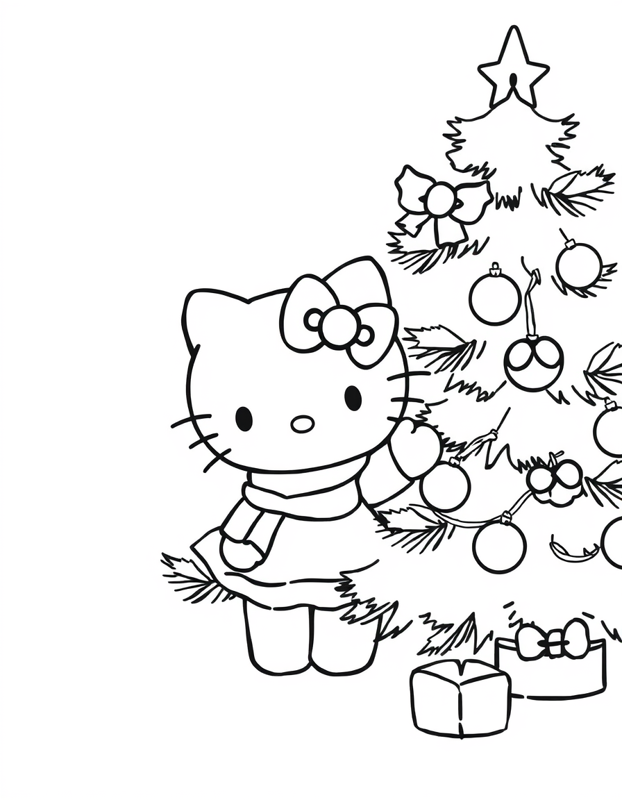 Хелло Китти раскраска 11