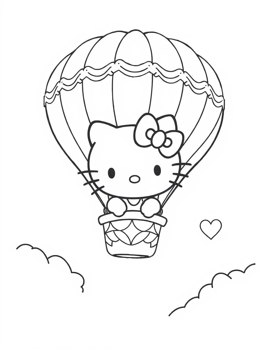 Хелло Китти раскраска 15