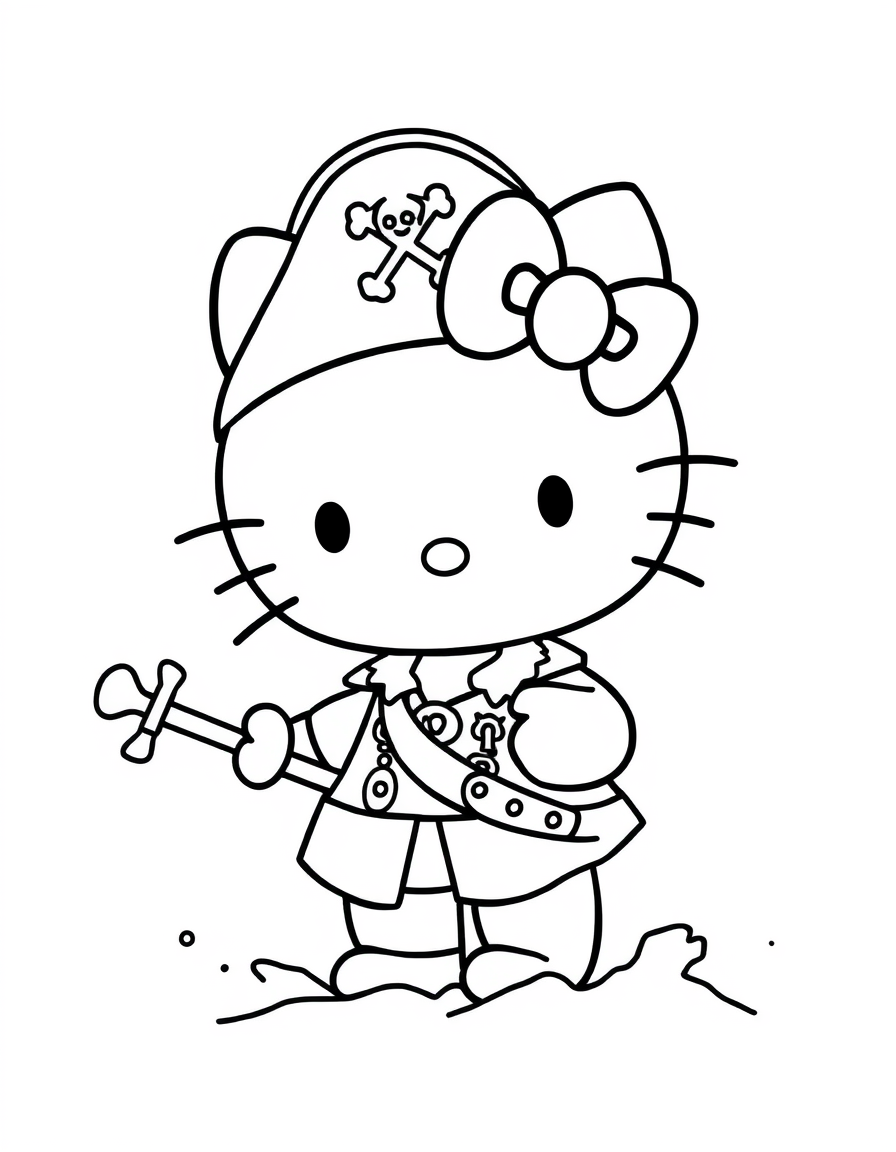 Хелло Китти раскраска 18