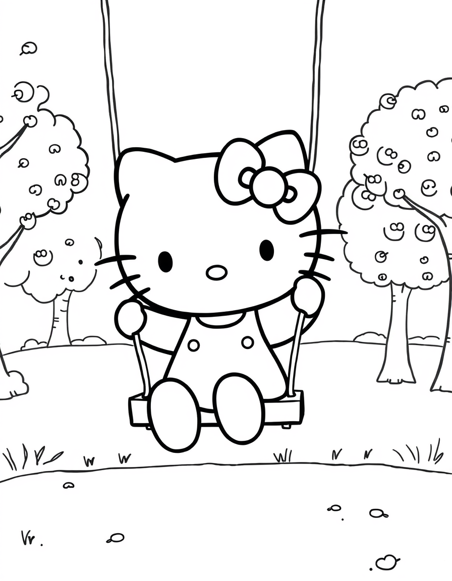 Хелло Китти раскраска 25