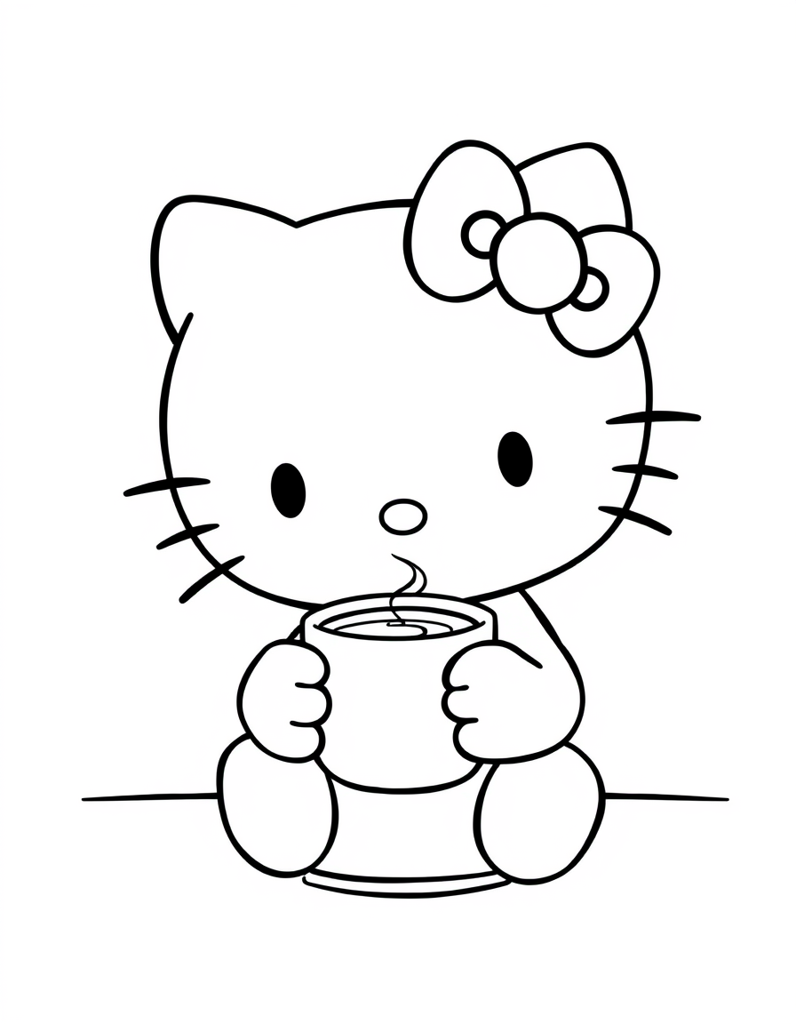 Хелло Китти раскраска 31