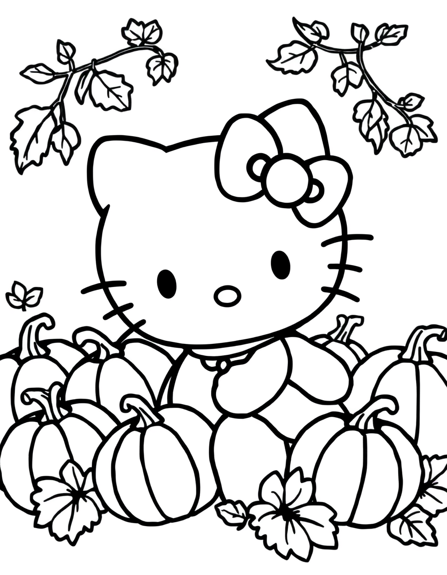 Хелло Китти раскраска 32