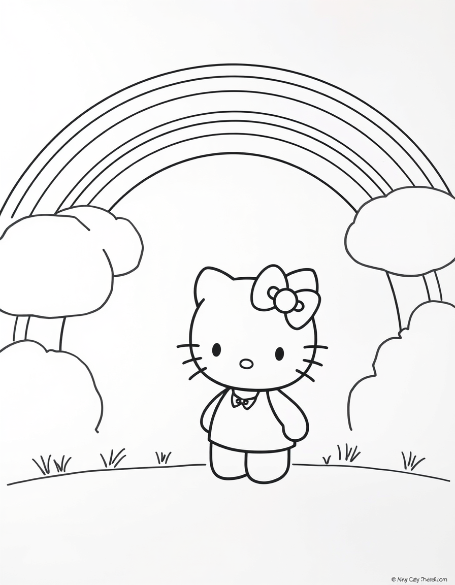 Хелло Китти раскраска 33