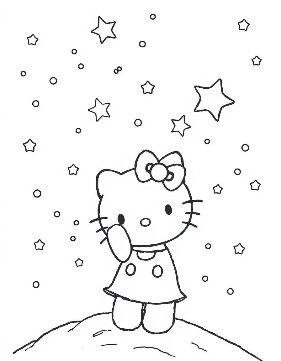 Хелло Китти раскраска 34