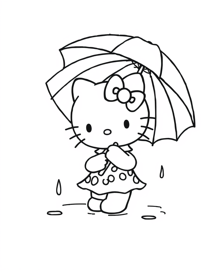 Хелло Китти раскраска 35
