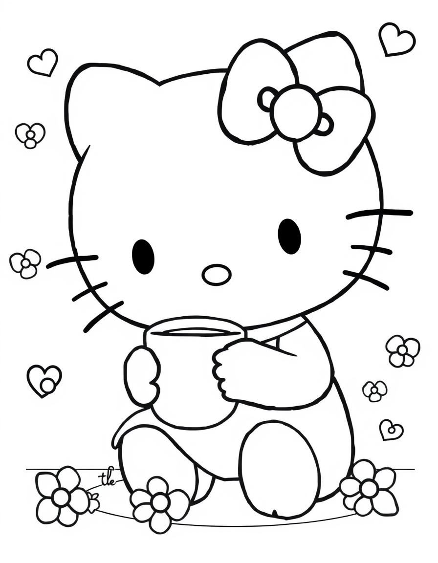 Хелло Китти раскраска 36