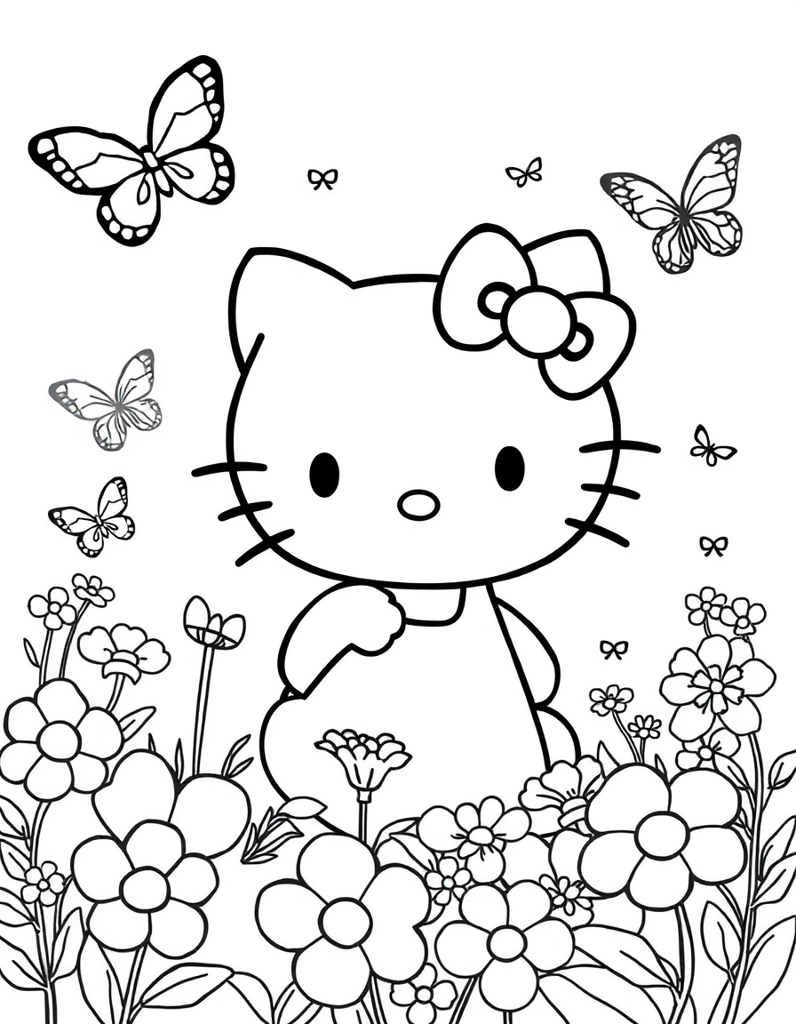 Хелло Китти раскраска 37