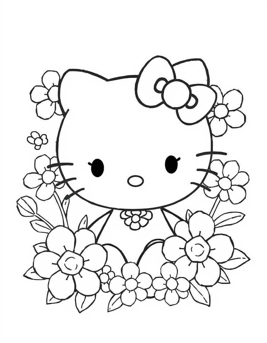 Хелло Китти раскраска 38
