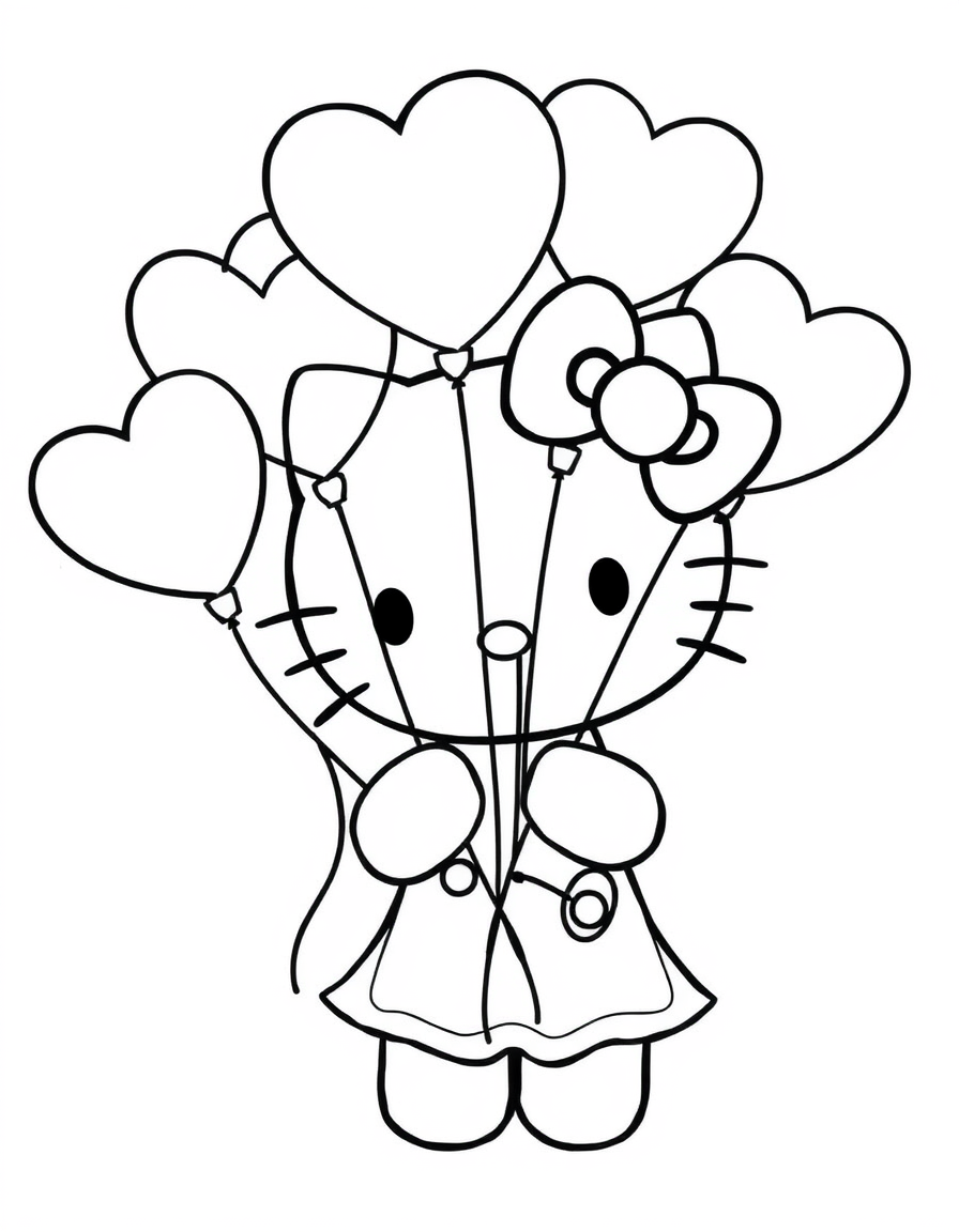 Хелло Китти раскраска 39