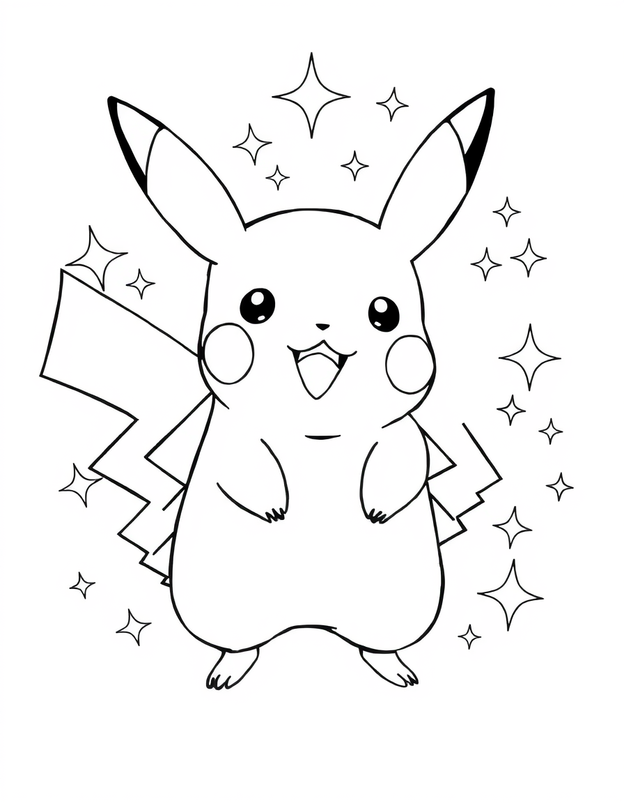 Раскраски: Пикачу — превью